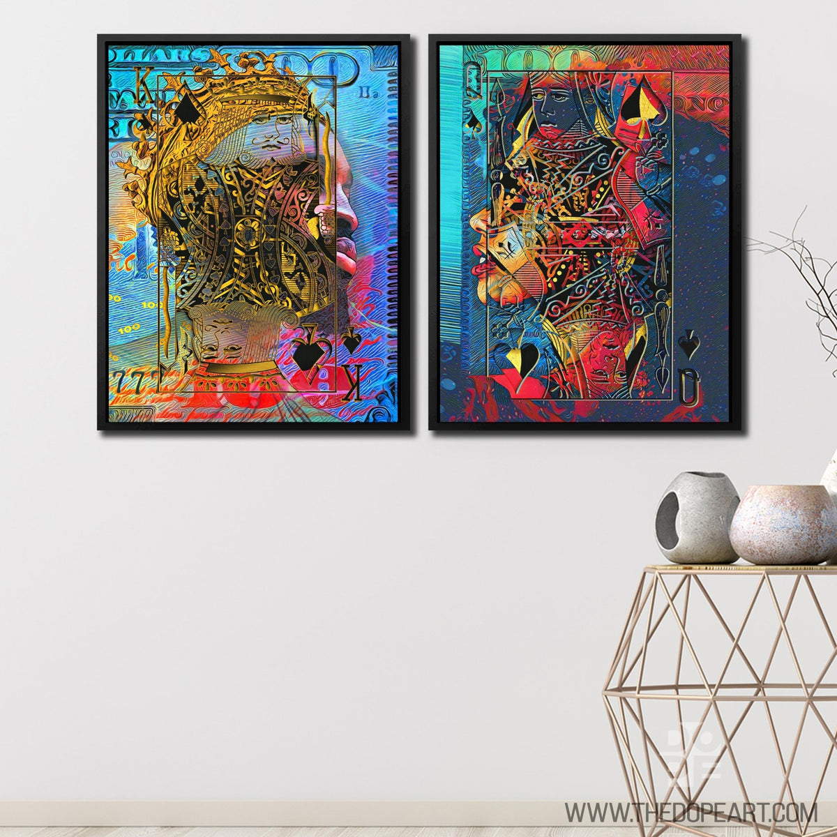 All-Seeing King and Queen Set - Thedopeart Canvas