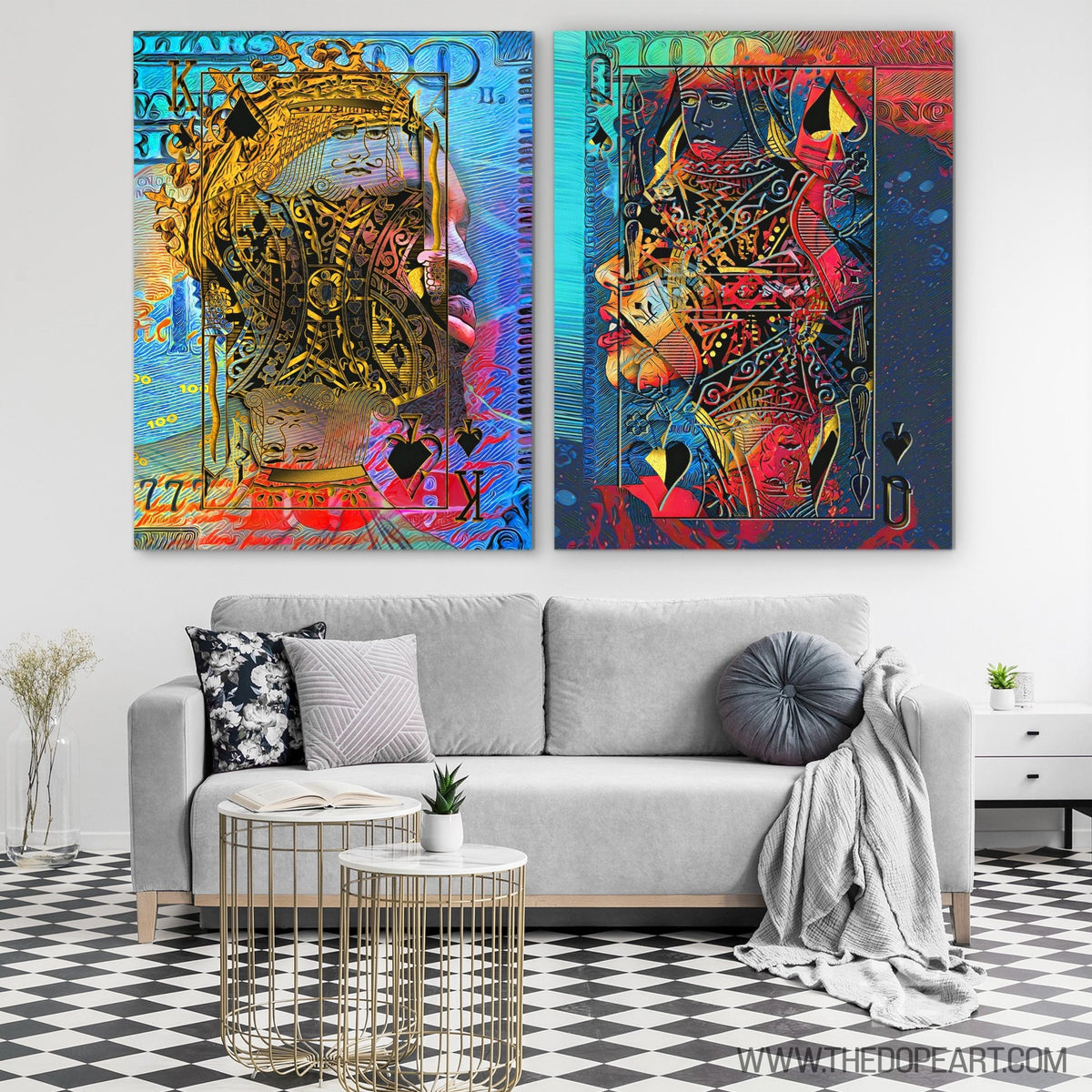 All-Seeing King and Queen Set - Thedopeart Canvas