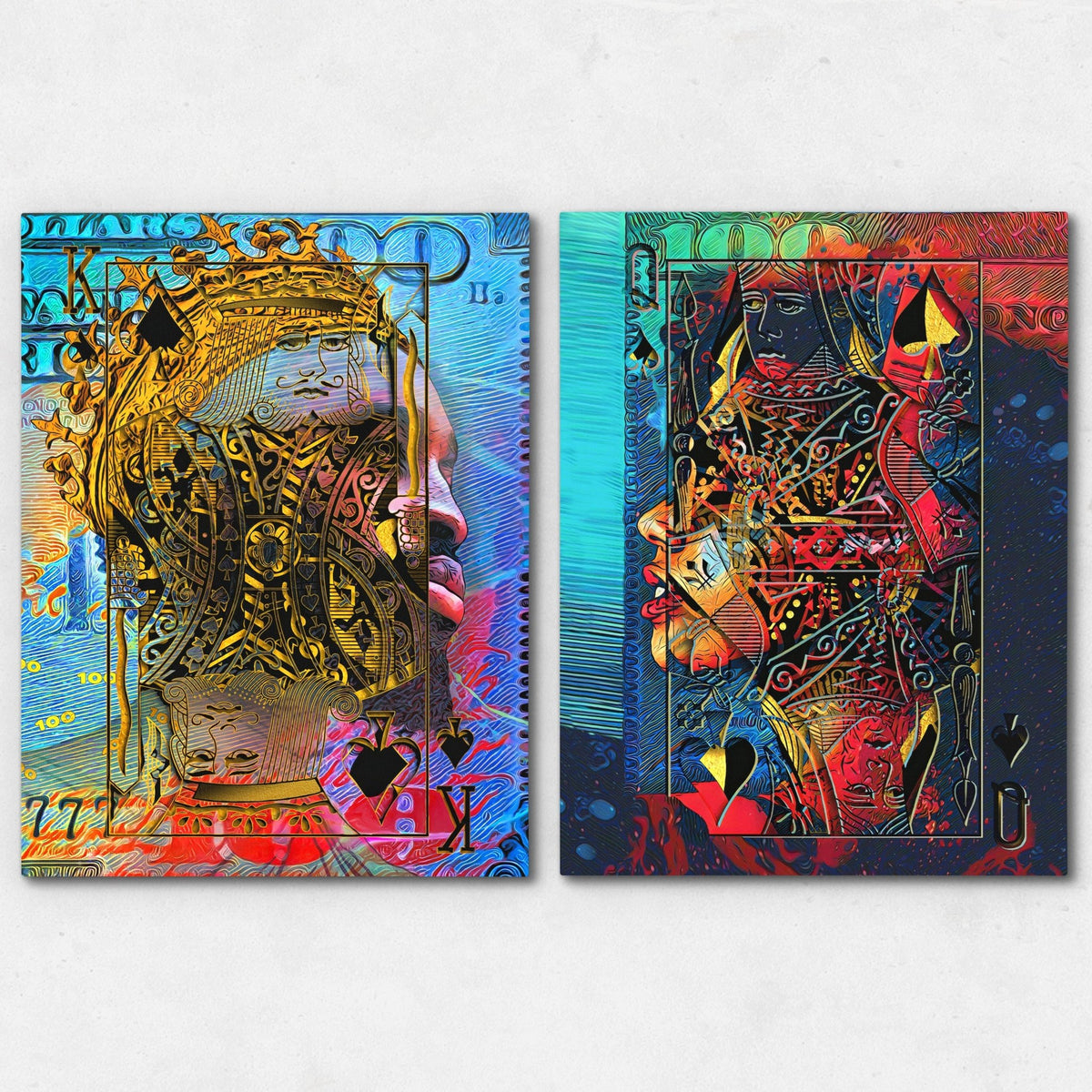 All-Seeing King and Queen Set - Thedopeart Canvas