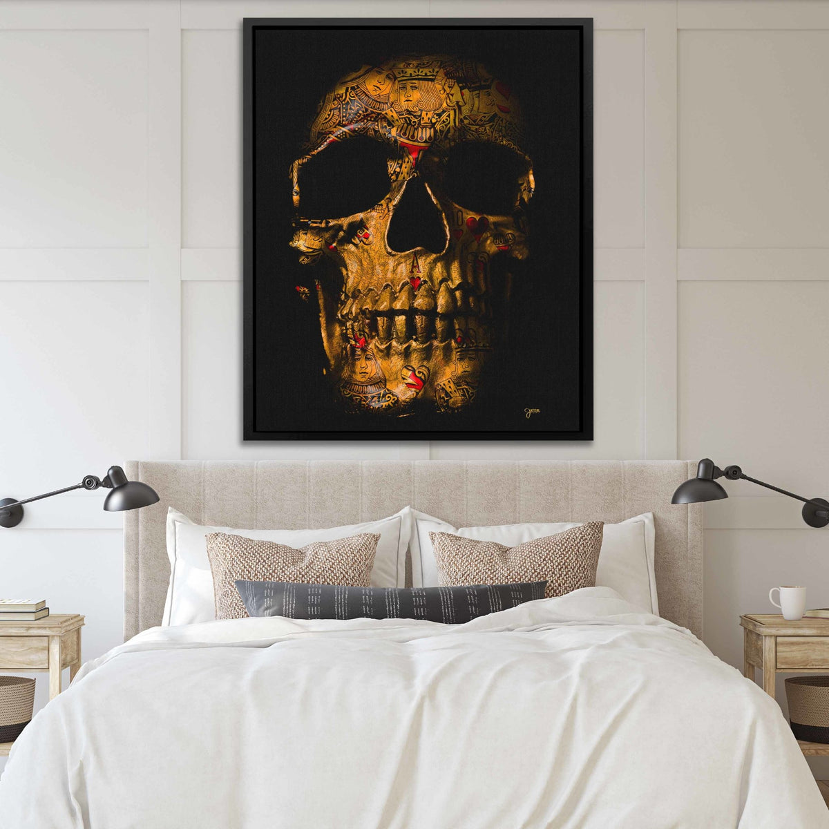 Royal Flush $kull - Thedopeart Canvas