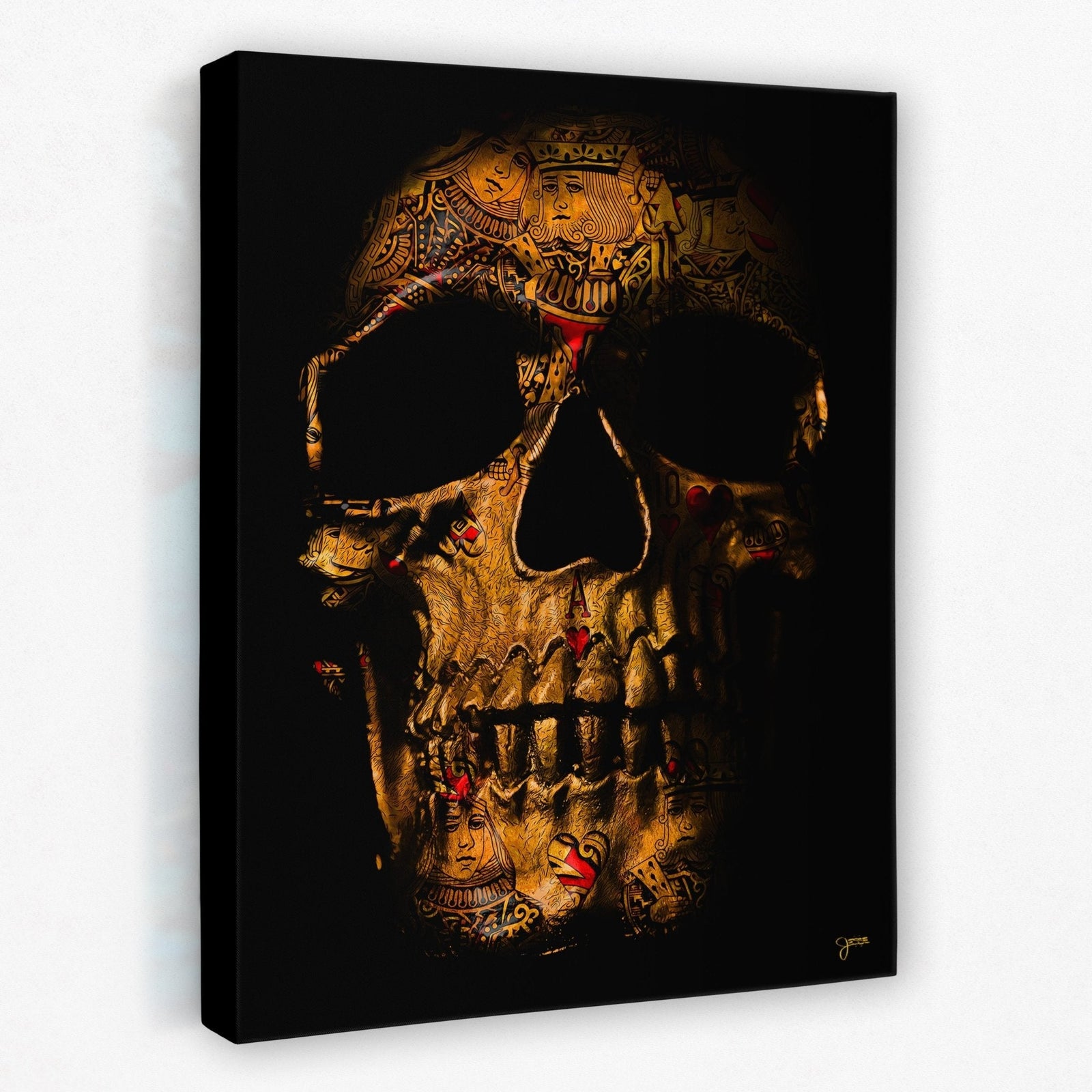 Royal Flush $kull - Thedopeart Canvas