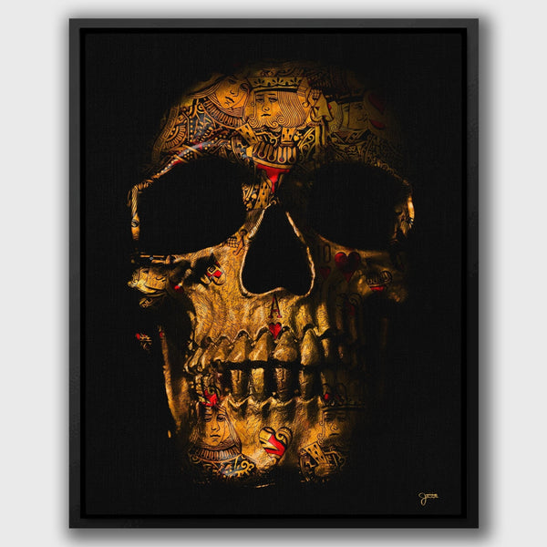 Royal Flush $kull - Thedopeart Canvas