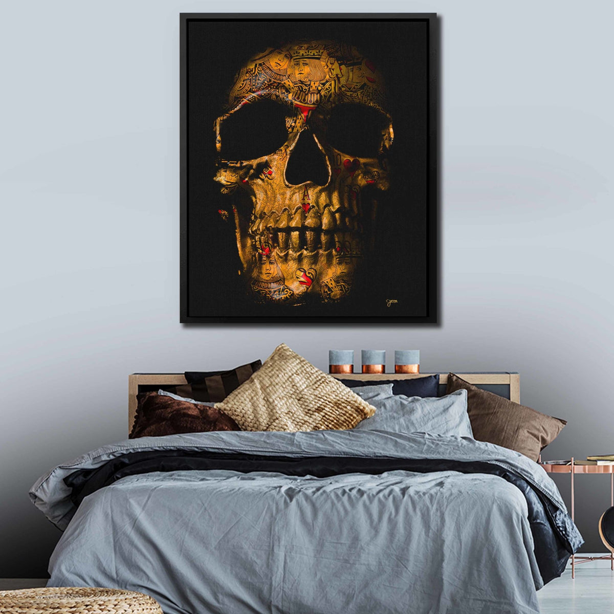 Royal Flush $kull - Thedopeart Canvas