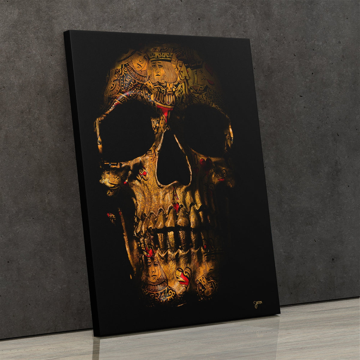 Royal Flush $kull - Thedopeart Canvas