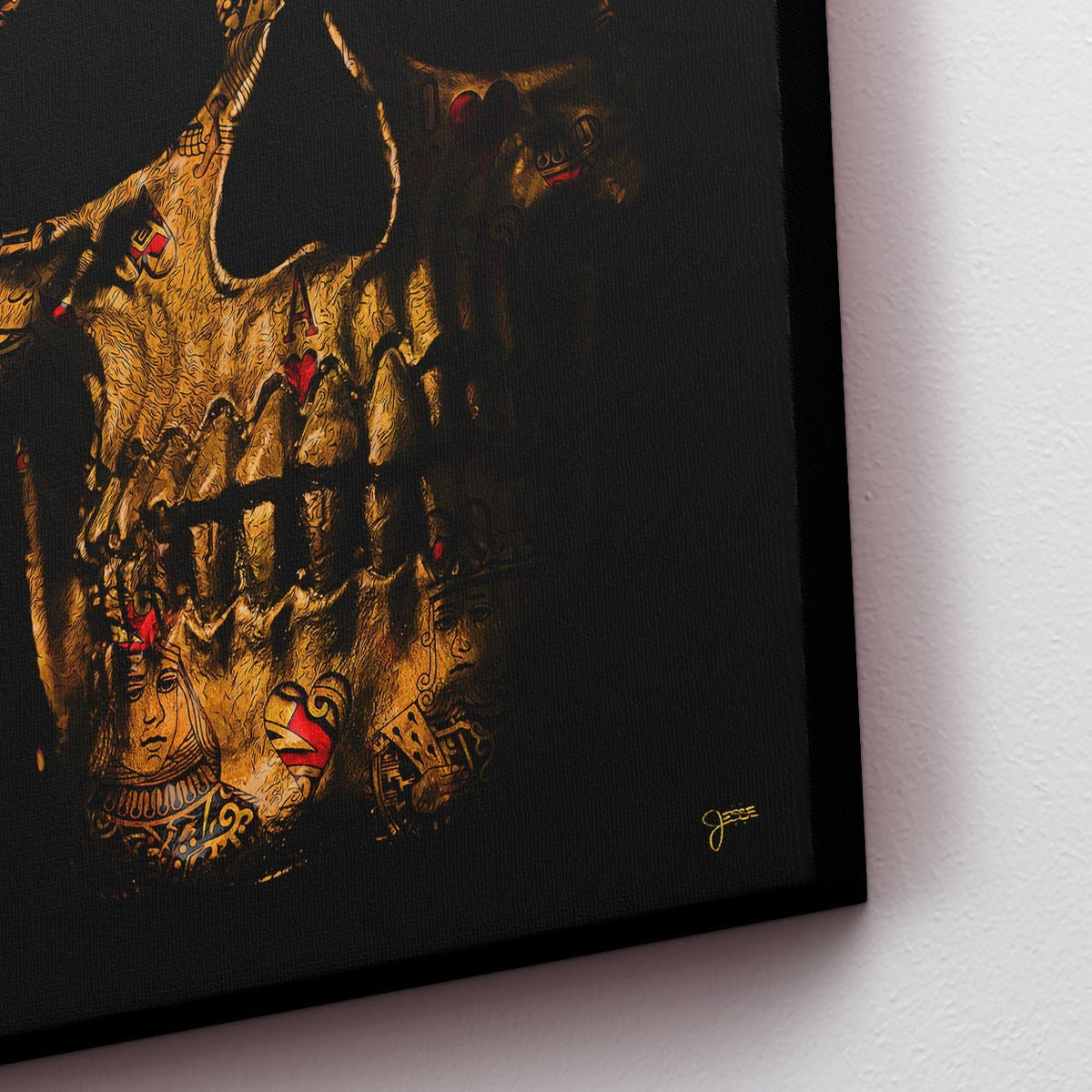 Royal Flush $kull - Thedopeart Canvas