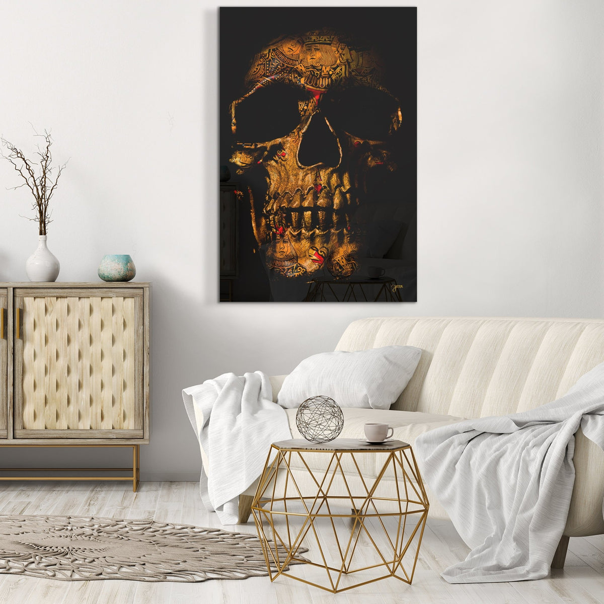 Royal Flush $kull Acrylic Print - Thedopeart Acrylic