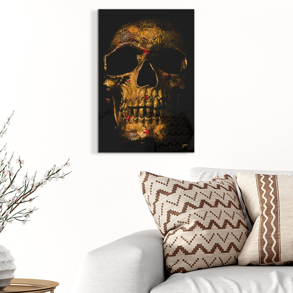 Royal Flush $kull Acrylic Print - Thedopeart Acrylic