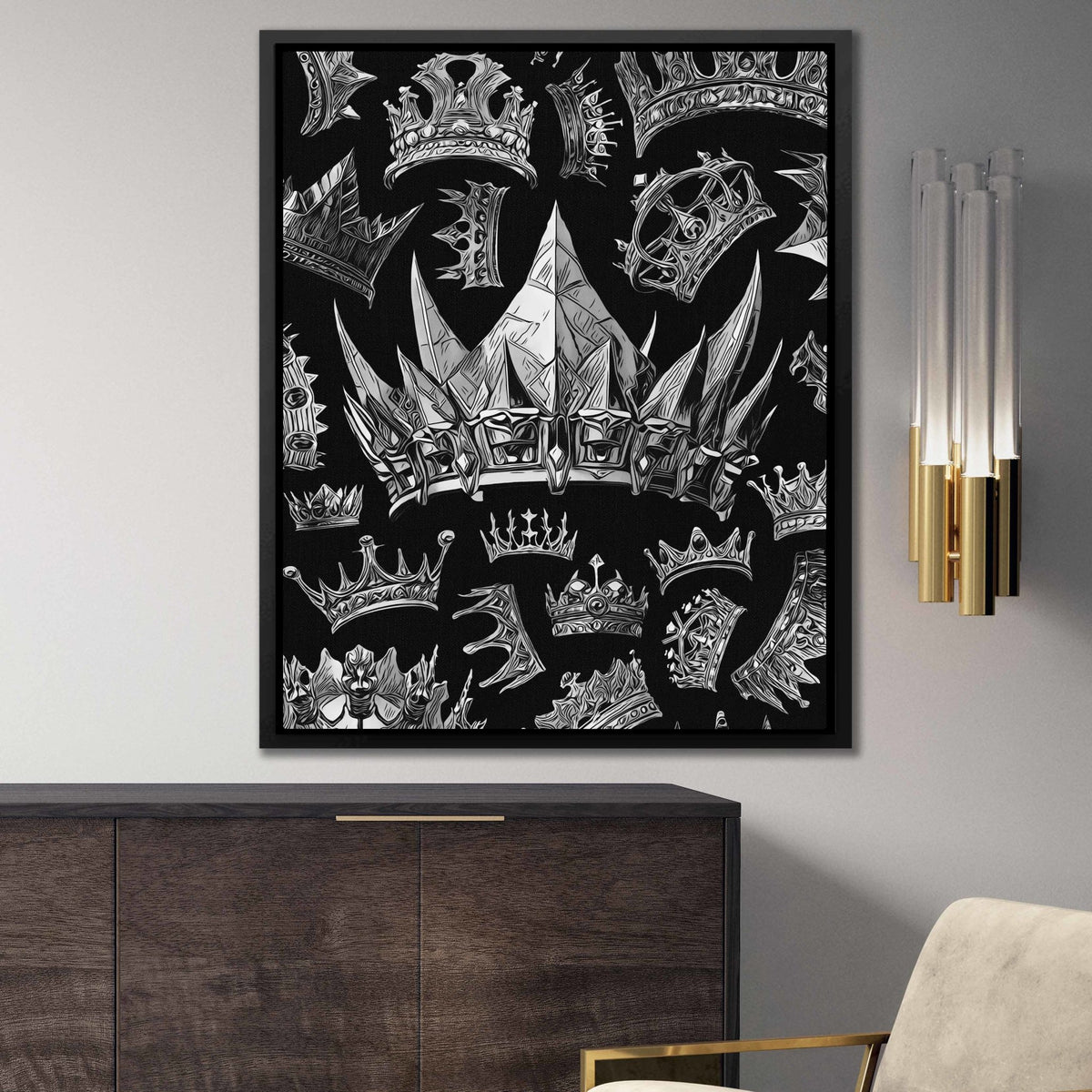 Silver Crowns - Thedopeart Canvas