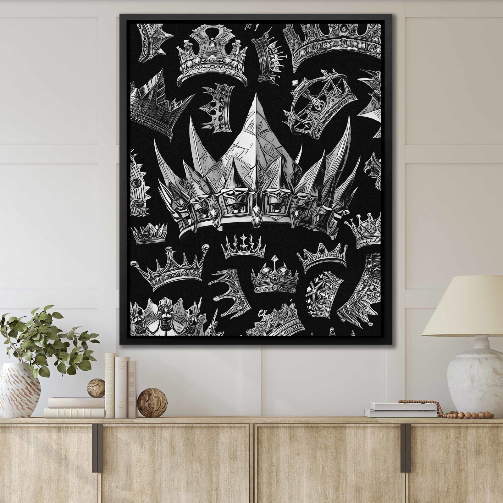 Silver Crowns - Thedopeart Canvas