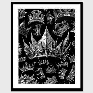 Silver Crowns Semi-gloss Print - Thedopeart Prints