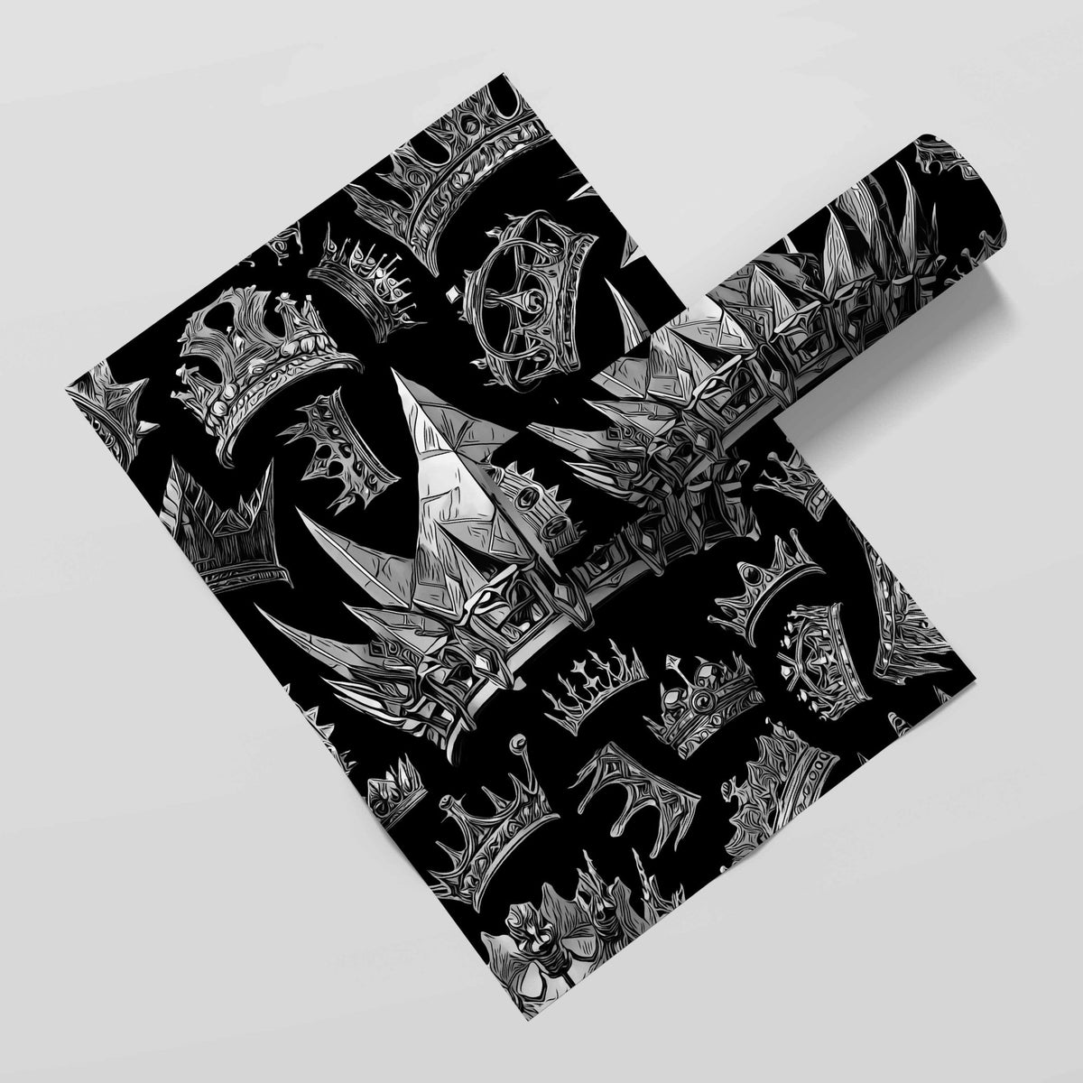 Silver Crowns Semi-gloss Print - Thedopeart Prints