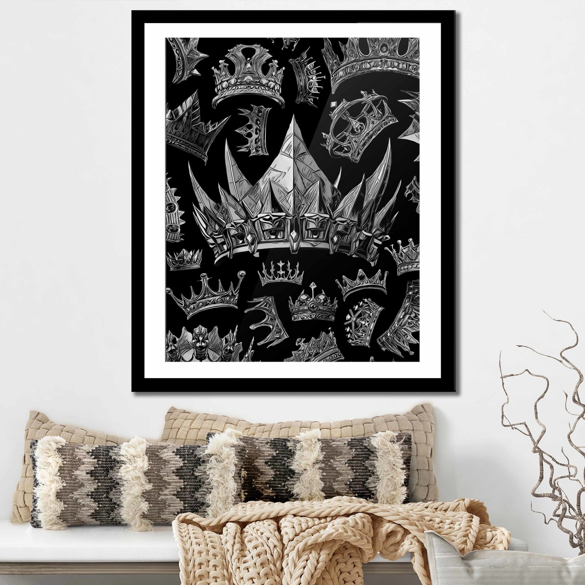 Silver Crowns Semi-gloss Print - Thedopeart Prints