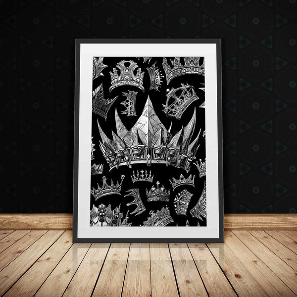 Silver Crowns Semi-gloss Print - Thedopeart Prints
