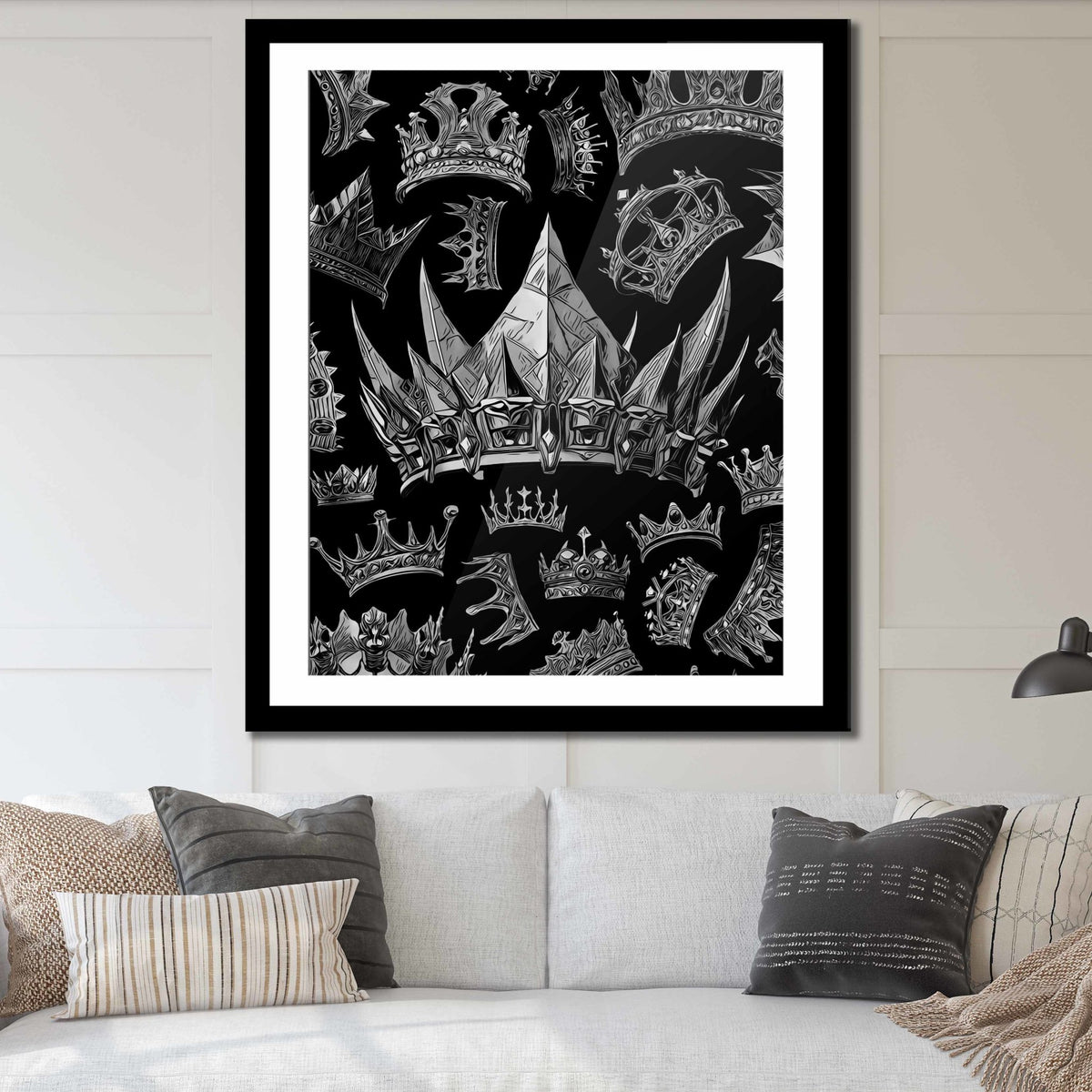 Silver Crowns Semi-gloss Print - Thedopeart Prints