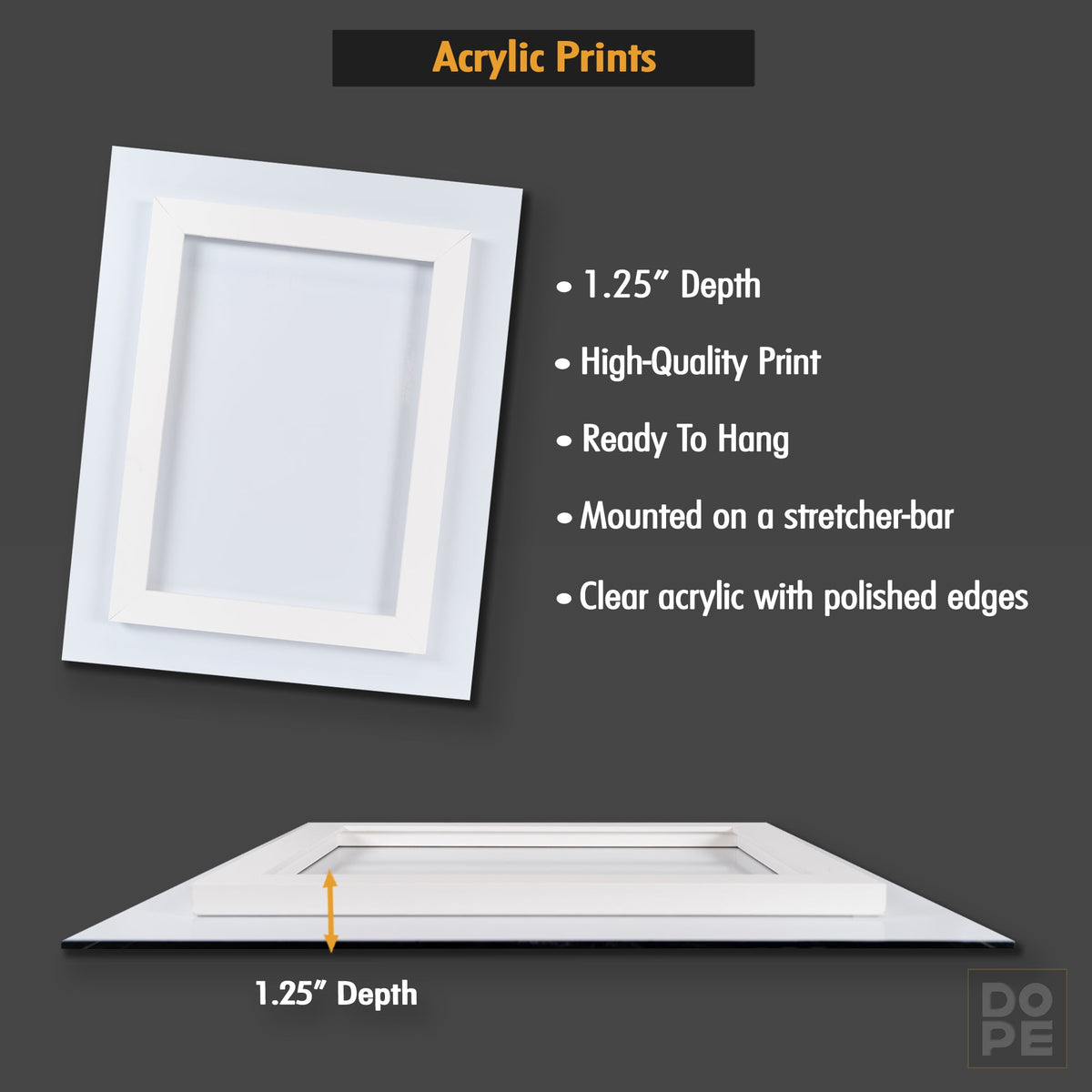 Never Stop Hustling Acrylic Print - Thedopeart Acrylic