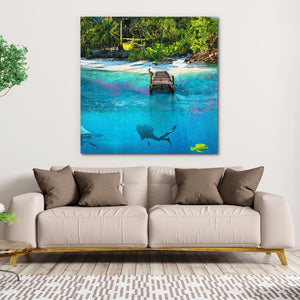 Swimming with the Fishes [B2] - Thedopeart Canvas