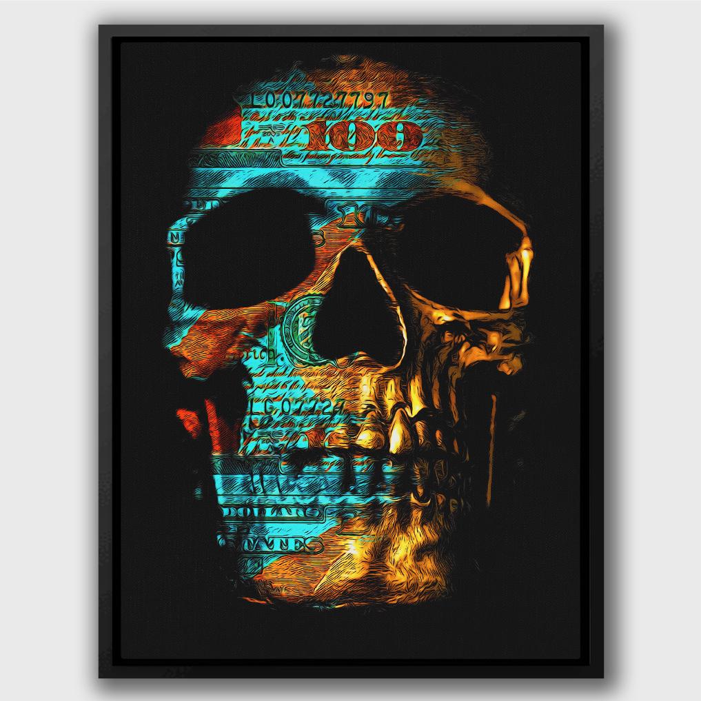 Teal $kull - Thedopeart Canvas