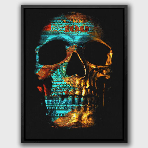 Teal $kull - Thedopeart Canvas