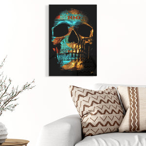 Teal $kull Acrylic Print - Thedopeart