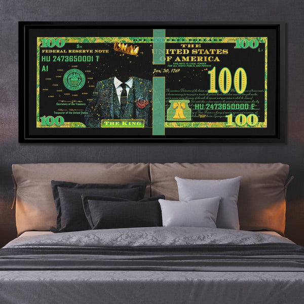 Cash is King - 100 Dollar Bill - Thedopeart Canvas