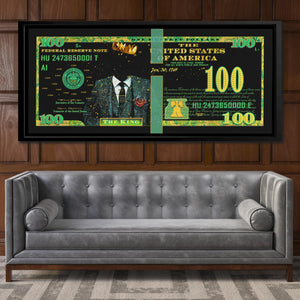 Cash is King - 100 Dollar Bill - Thedopeart Canvas