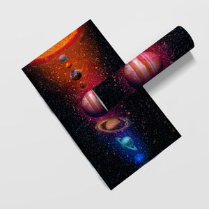 The Solar System Semi-gloss Print - Thedopeart Prints