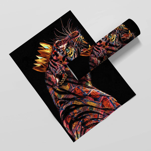 Tiger King Semi-gloss Print - Thedopeart Prints